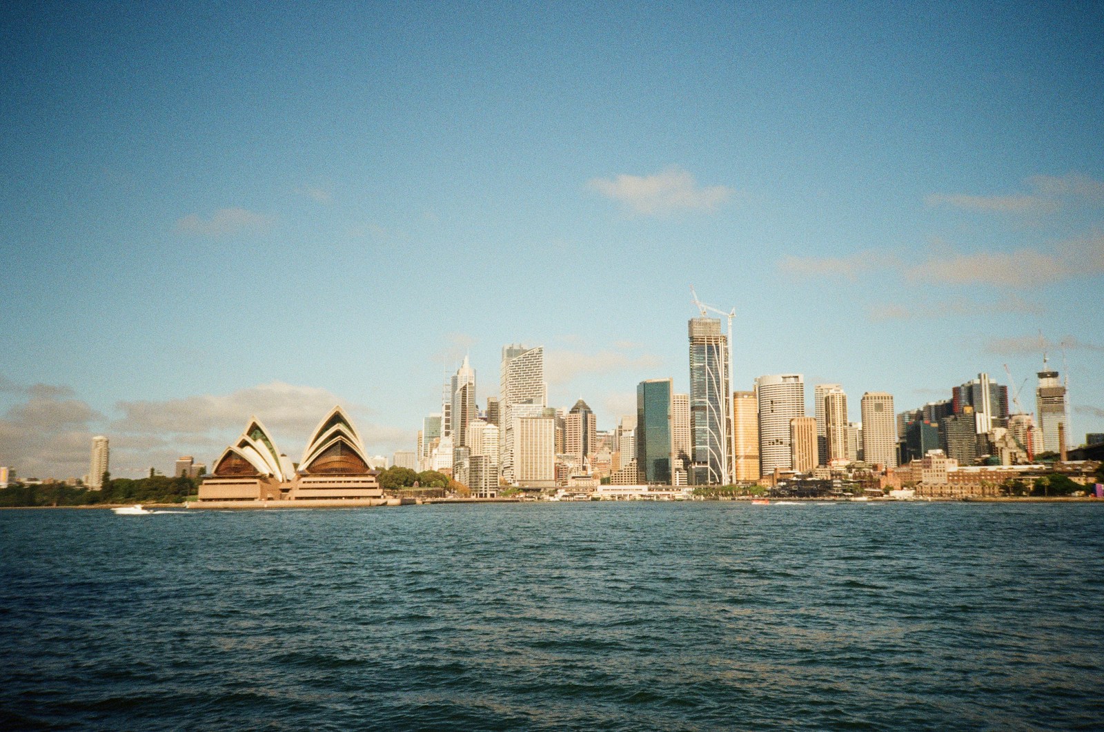 a city skyline across the water